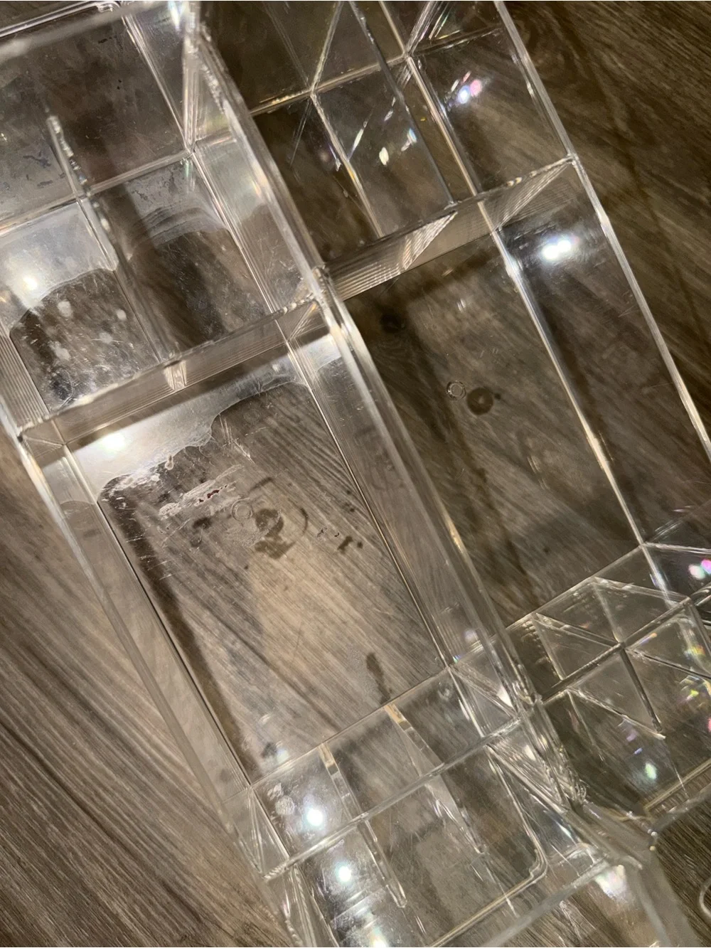 2 Clear Acrylic Home Storage Organizer - Transparent